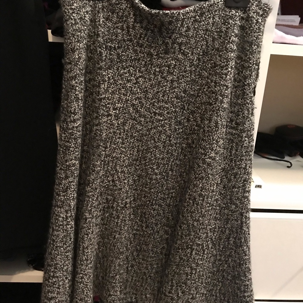 Over the knees back and white skirt